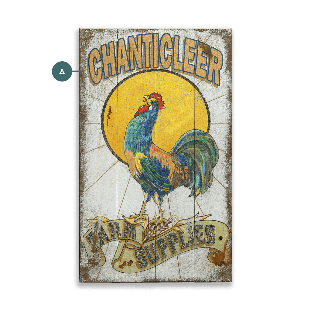 Chanticleer Farm Supplies - Wood & Metal Wall Art