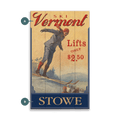 Ski Vermont - Wood & Metal Wall Art