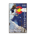 Ski Colorado with State Logo - Wood & Metal Wall Art