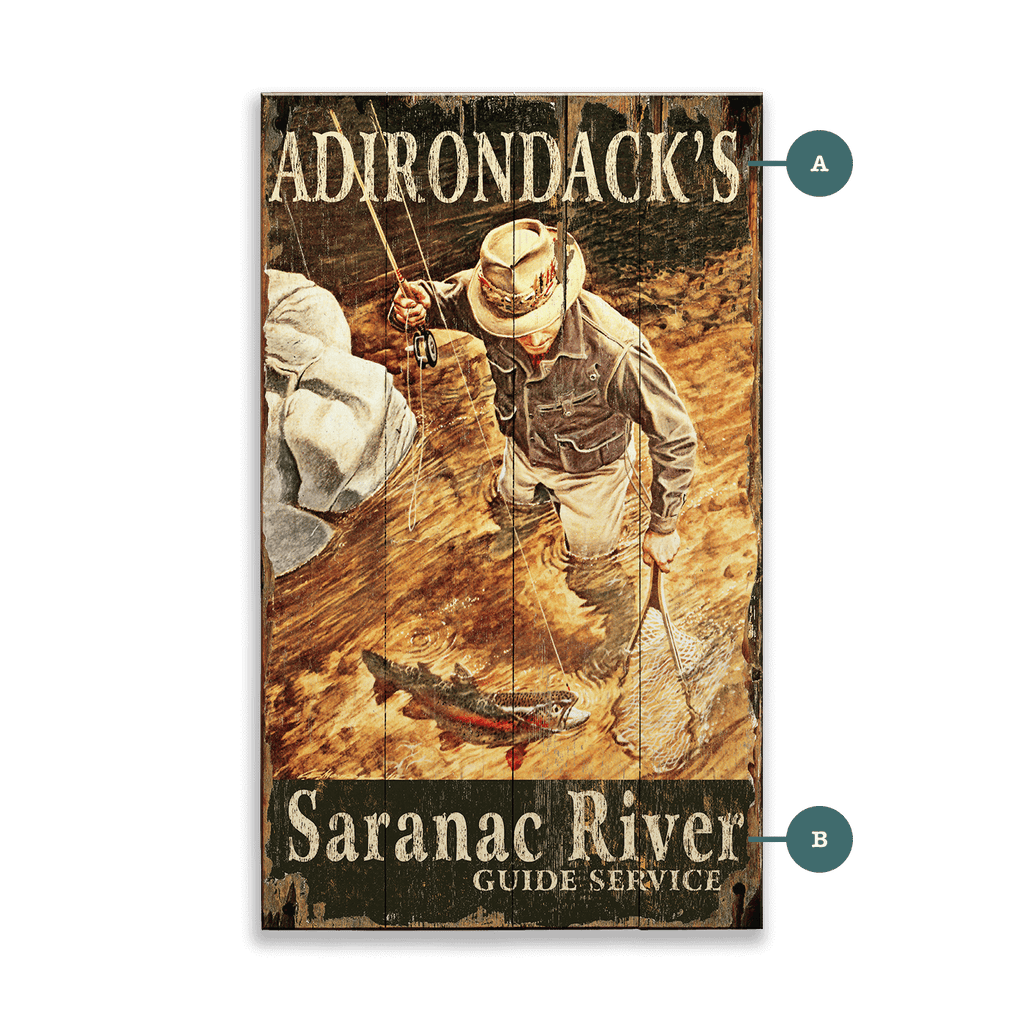Adirondack's Guide Service - Wood & Metal Wall Art