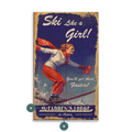 Ski Like a Girl - Wood & Metal Wall Art