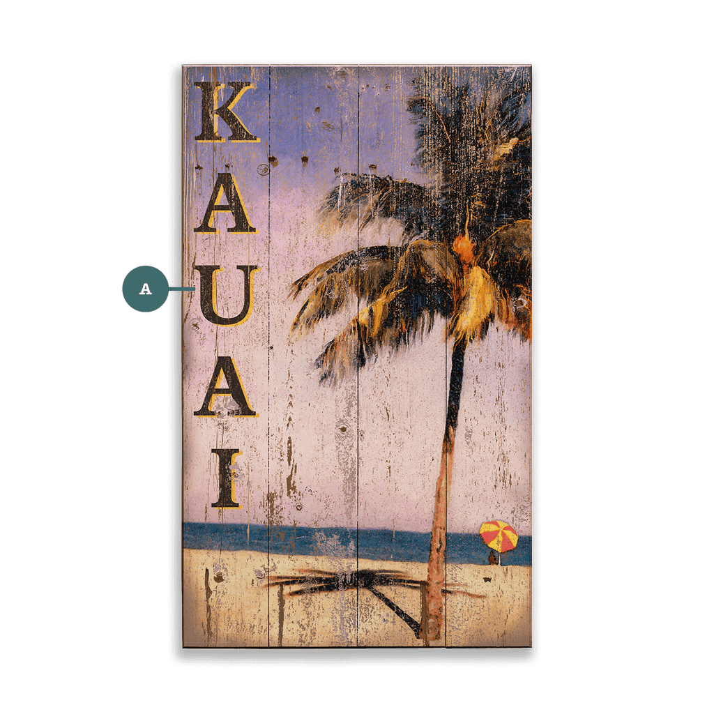Kauai Palm - Wood & Metal Wall Art
