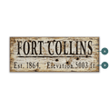 Fort Collins Established & Elevation - Wood & Metal Wall Art