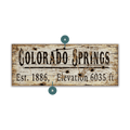 Colorado Springs Established & Elevation - Wood & Metal Wall Art