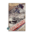 Mountain Ski Rush - Wood & Metal Wall Art