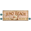 Conch Shell Latitude - Wood & Metal Wall Art
