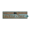 Rustic Ski Welcome - Wood & Metal Wall Art