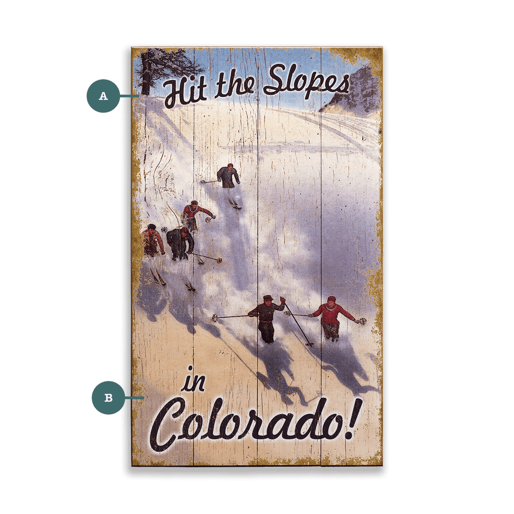 Hit the Slopes - Wood & Metal Wall Art