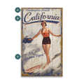 California Surfin - Wood & Metal Wall Art