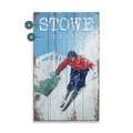 Ski Stowe Vermont - Wood & Metal Wall Art