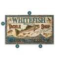 Trout Tackle Sign - Wood & Metal Wall Art