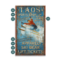Winter Sports Shop - Wood & Metal Wall Art