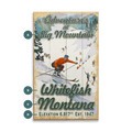 Retro Ski Adventures - Wood & Metal Wall Art