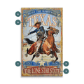 Lone Star State Cowboy - Wood & Metal Wall Art