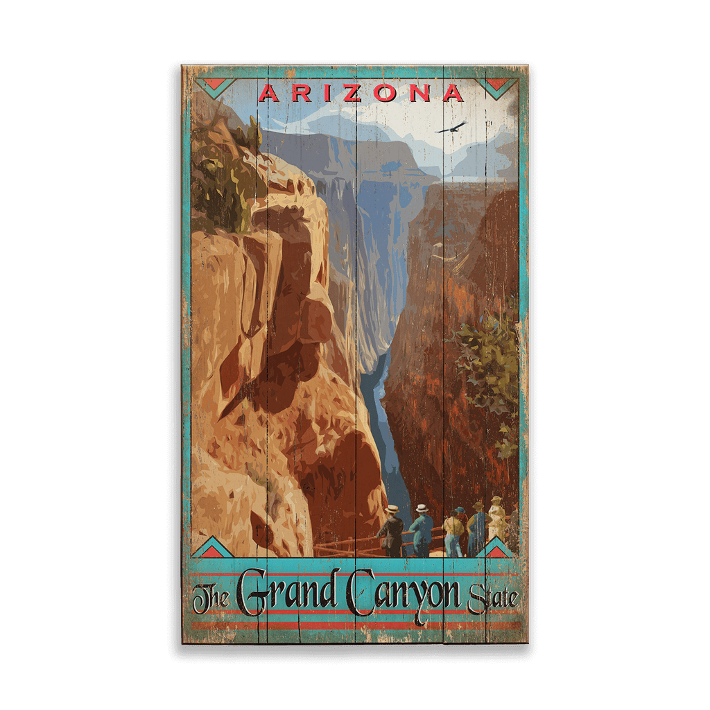 The Grand Canyon State - Wood & Metal Wall Art