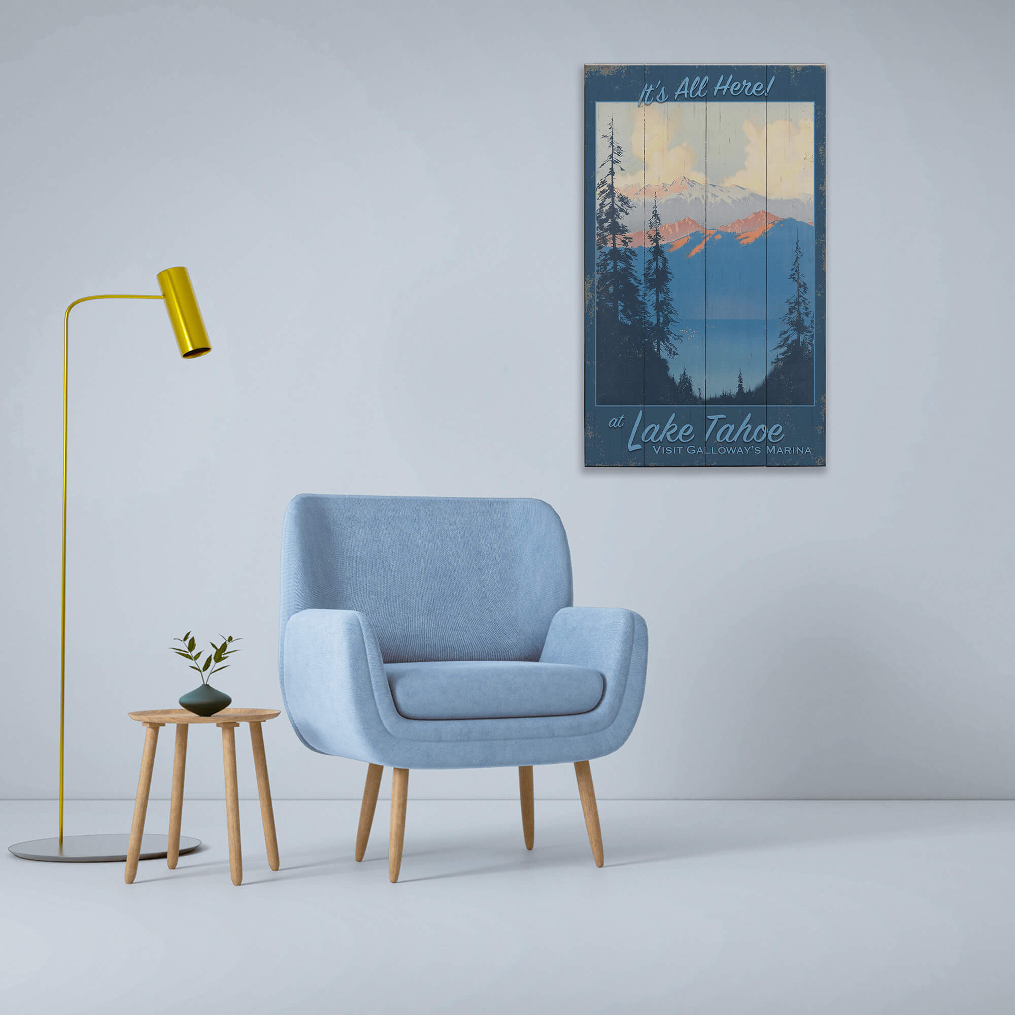 Alpine Lake View - Wood & Metal Wall Art