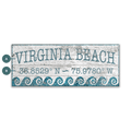 Coastal Town Latitude - Wood & Metal Wall Art