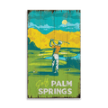 Palm Springs Golf: Distressed Finish - Wood & Metal Wall Art