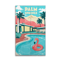 Palm Springs Pool: Clean - Wood & Metal Wall Art