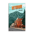 Ketchum & Bald Mountain: Smooth Finish - Wood & Metal Wall Art