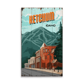 Ketchum & Bald Mountain: Distressed Finish - Wood & Metal Wall Art