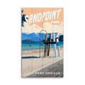 City Beach Scene: Smooth Finish - Wood & Metal Wall Art
