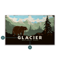 Grizzly at Glacier: Distressed Version - Wood & Metal Wall Art