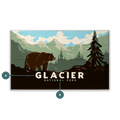 Grizzly at Glacier: Smooth Version - Wood & Metal Wall Art