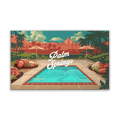 Palm Springs Mountain View: Smooth Finish - Wood & Metal Wall Art