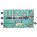 Route to the Beach - Wood & Metal Wall Art