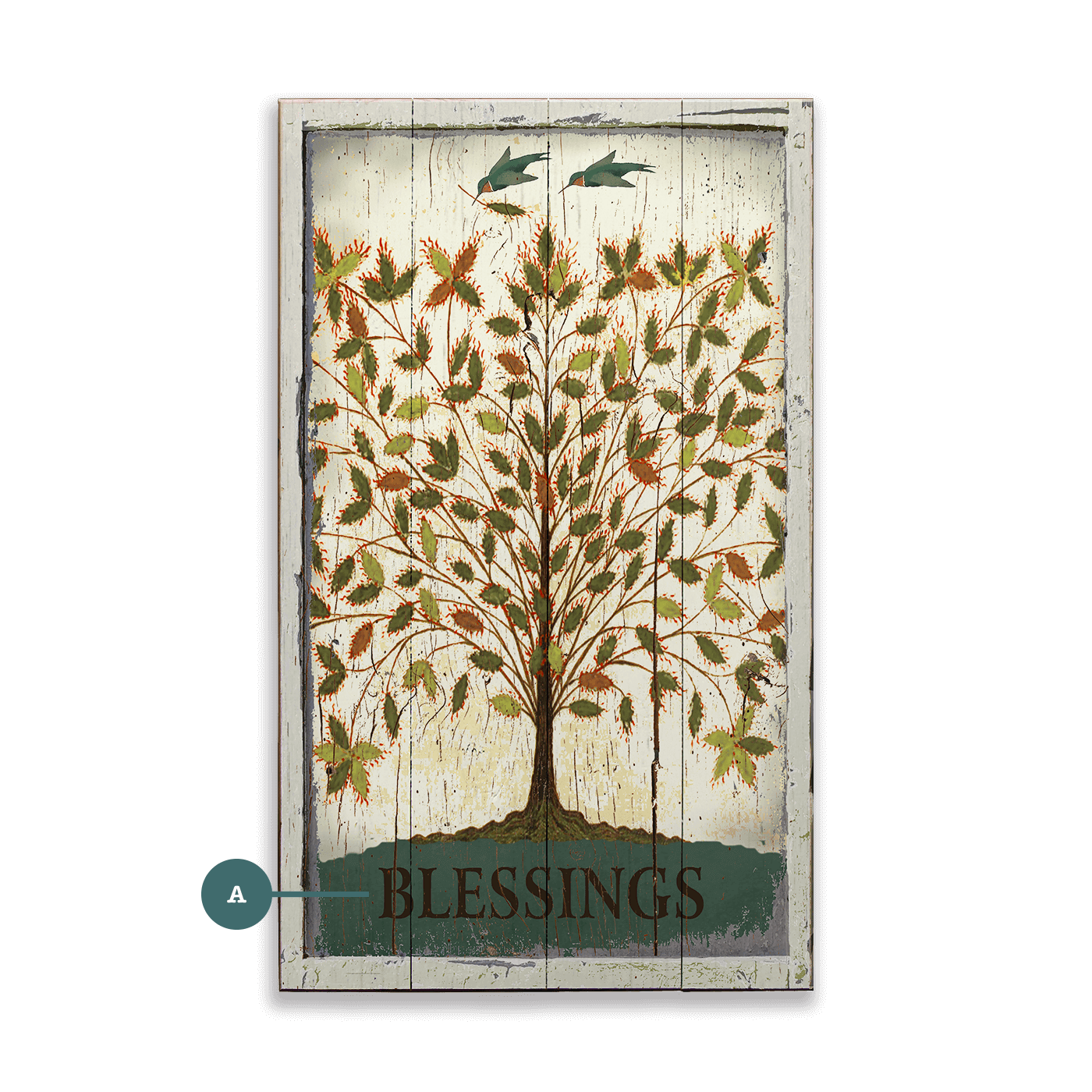 Tree Blessings- Wood & Metal Wall Art