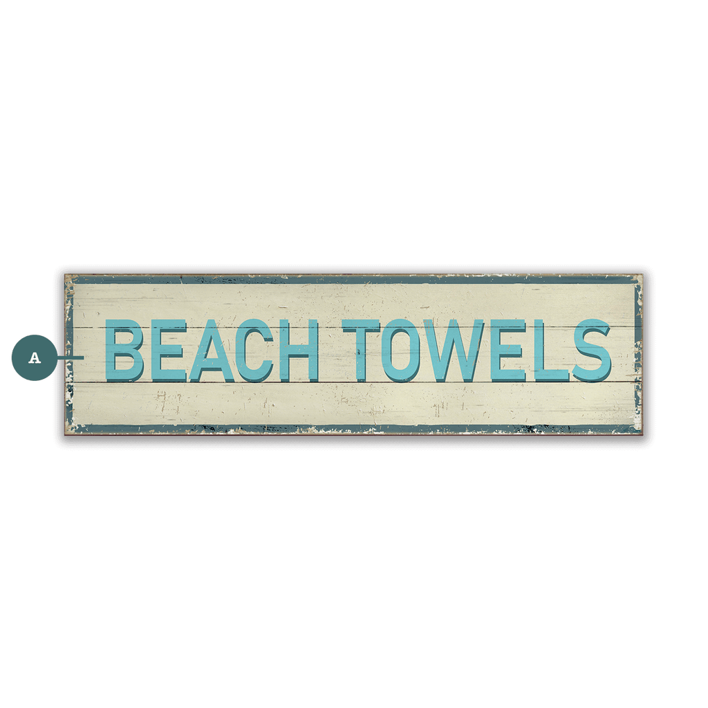 Breezy Beach Towels - Wood & Metal Wall Art