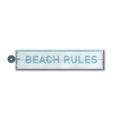 Breezy Beach Rules - Wood & Metal Wall Art