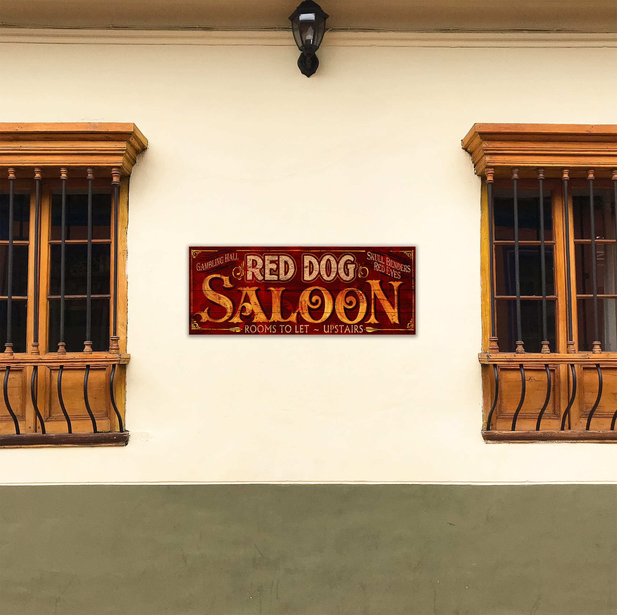 Red Dog Saloon - Wood & Metal Wall Art