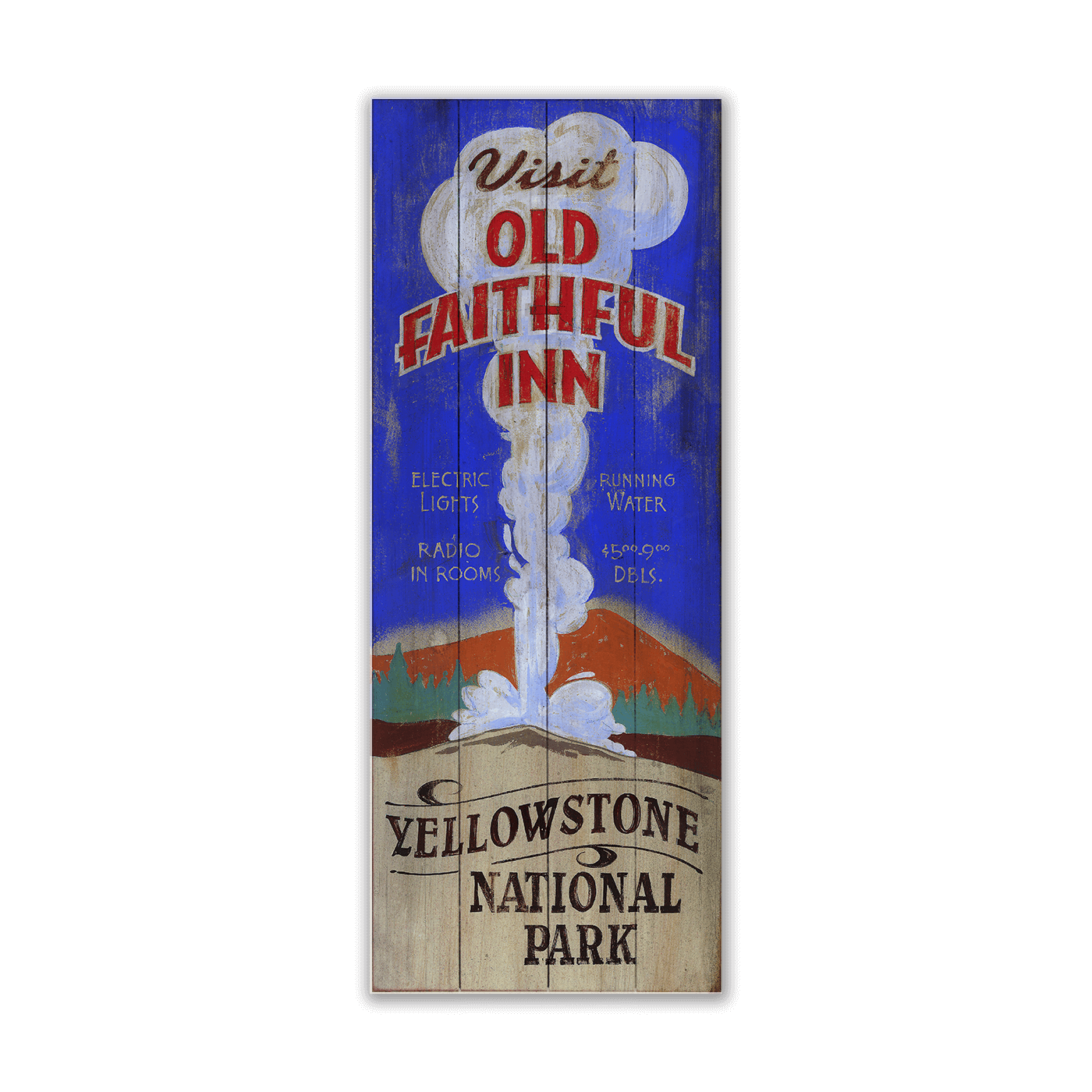 Old Faithful Inn - Wood & Metal Wall Art