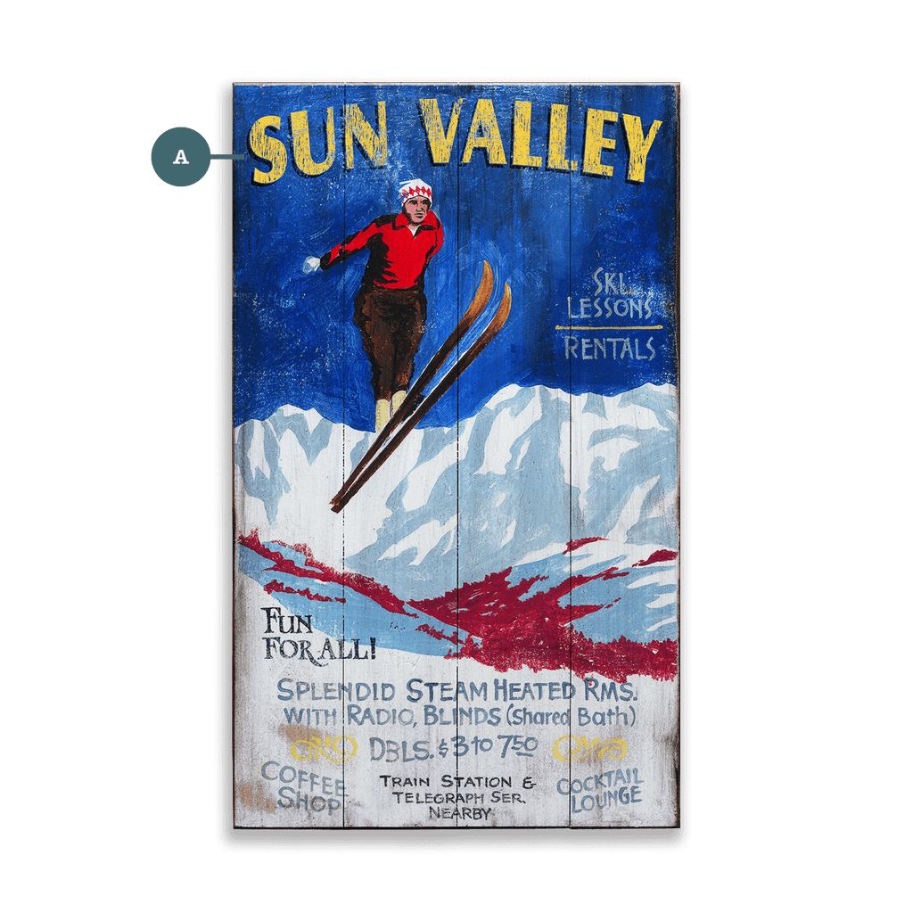 Ski Sun Valley - Wood & Metal Wall Art