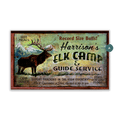 Elk Camp - Wood & Metal Wall Art