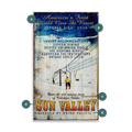 First Class Ski Resort - Wood & Metal Wall Art