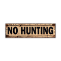 No Hunting Sign - Wood & Metal Wall Art