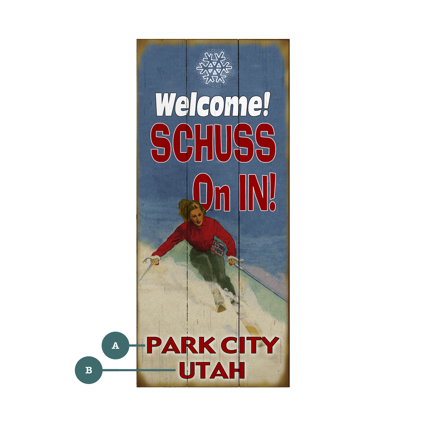 Shuss On In! - Wood & Metal Wall Art