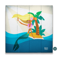 Mermaid's Paradise: Square - Wood & Metal Wall Art