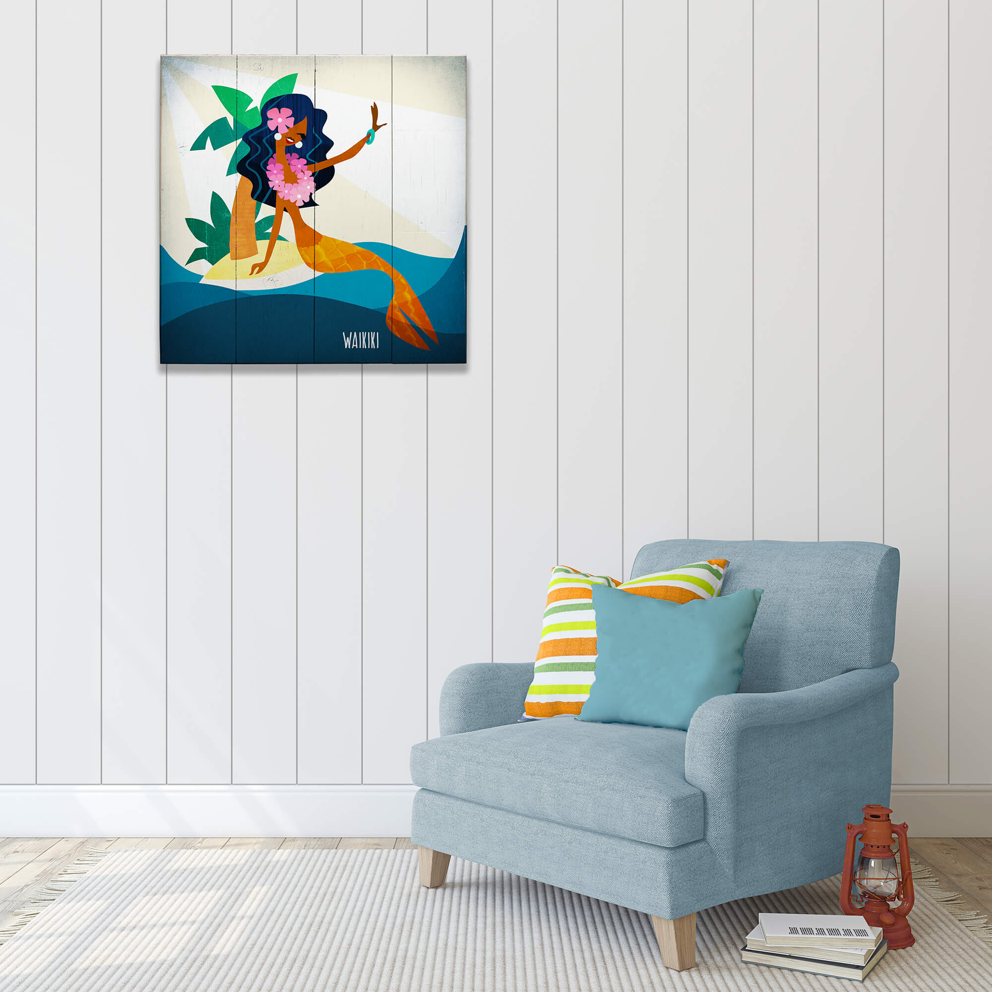 Mermaid's Isle: Square - Wood & Metal Wall Art