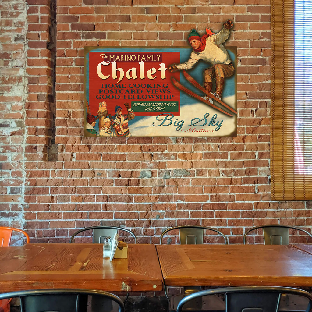 Ski Chalet Cutup - Wall Decor