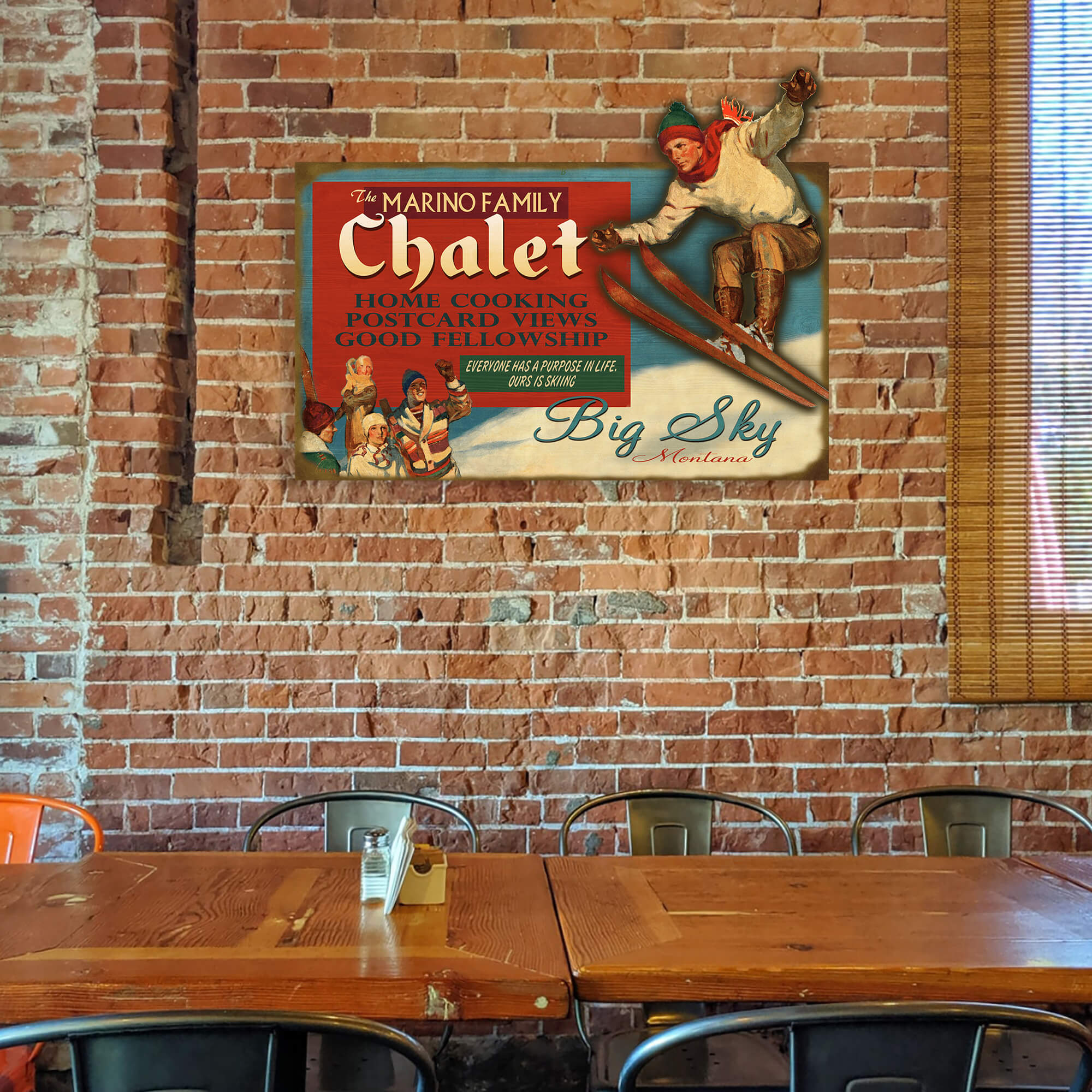 Ski Chalet Cutup - Wall Decor