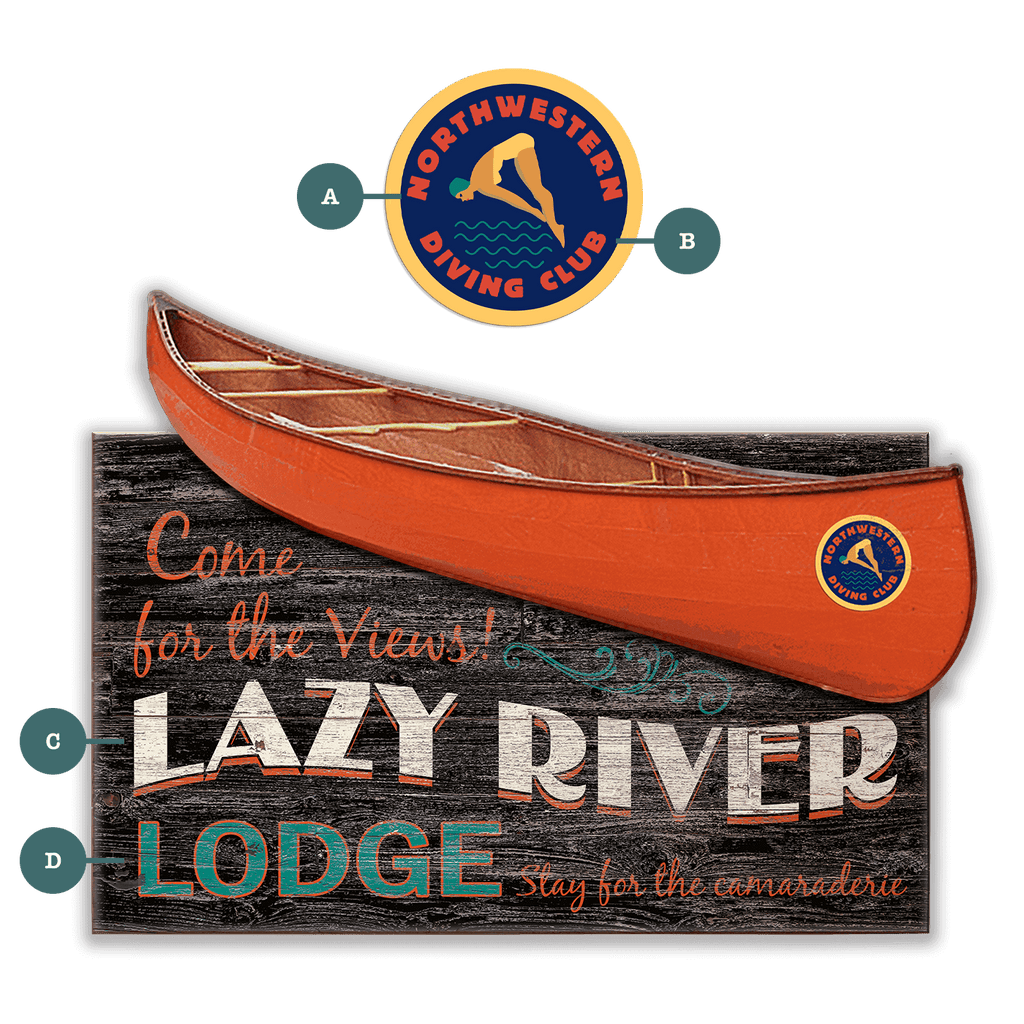 Come For the Views Canoe Cutup - Wall Decor