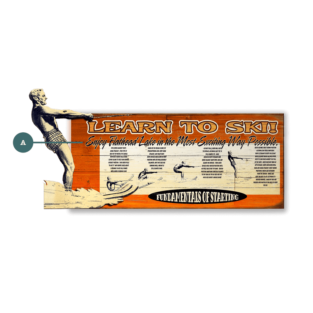 Learn to Ski - Wood Wall Decor