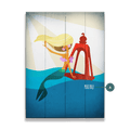 Mermaid's Beacon: Portrait - Wood & Metal Wall Art