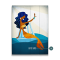 Mermaid's Wave: Portrait - Wood & Metal Wall Art