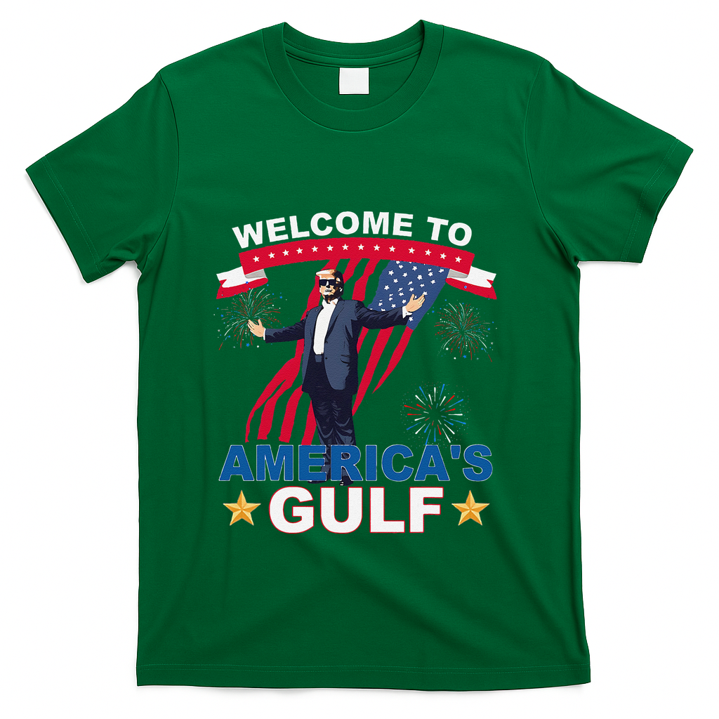 Welcome To AmericaS Gulf Mexico Funny President Trump T-Shirt