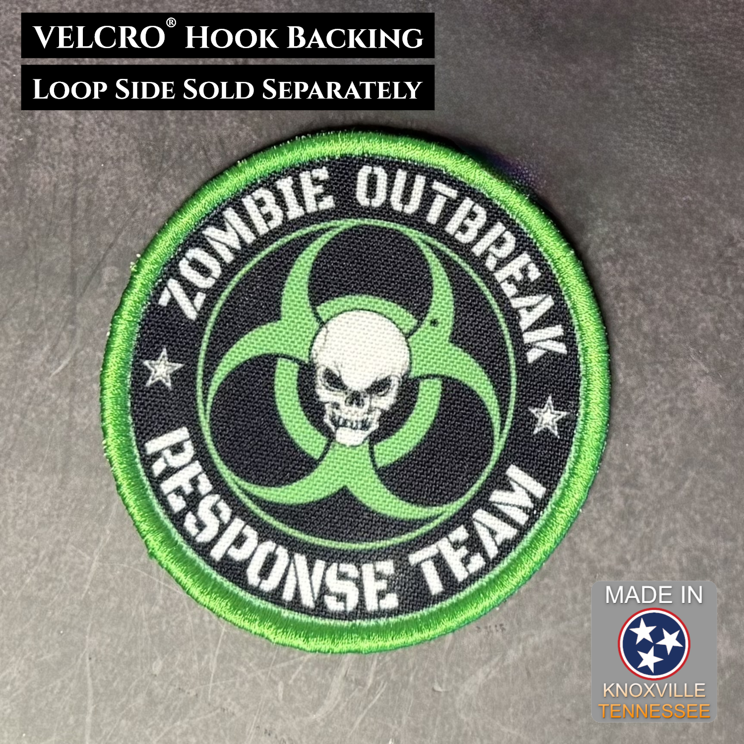 Zombie Outbreak Response Team Funny VELCRO® Morale Patch, 3" Round | Made in USA